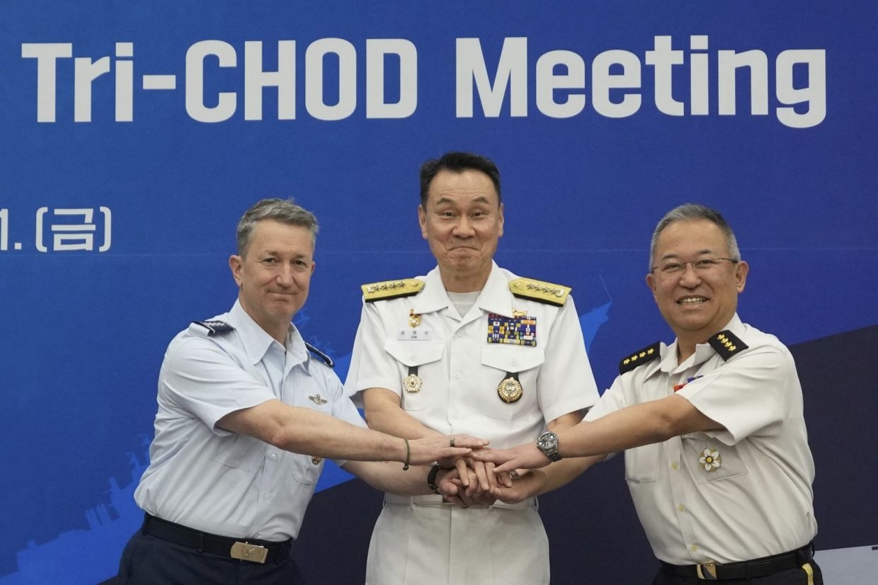 South Korea, US and Japan top military chiefs meet in Seoul