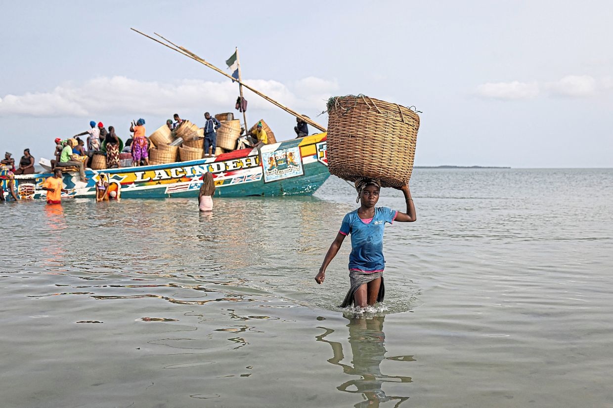 Sierra Leone islanders despair as rising ocean threatens survival