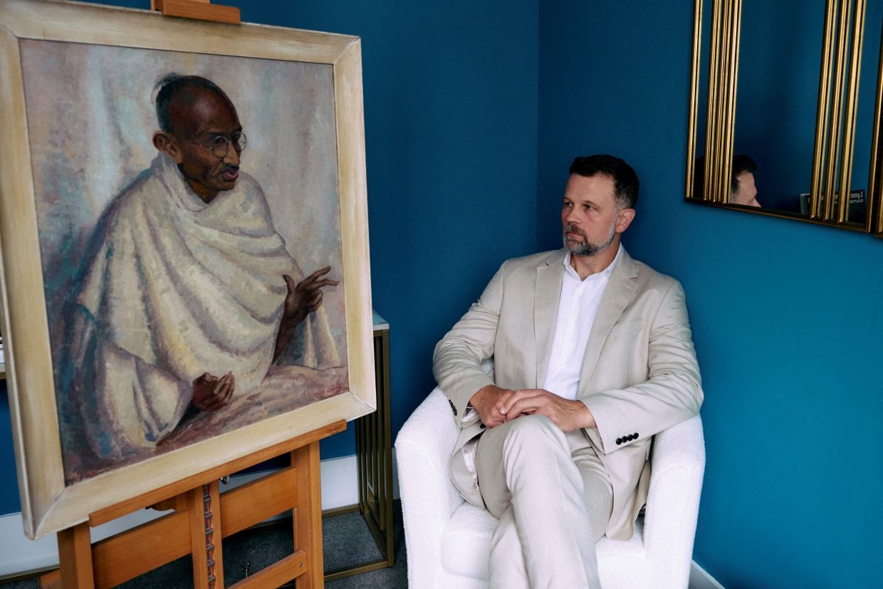 Rare Gandhi portrait smashes estimate to sell for nearly RM869,000
