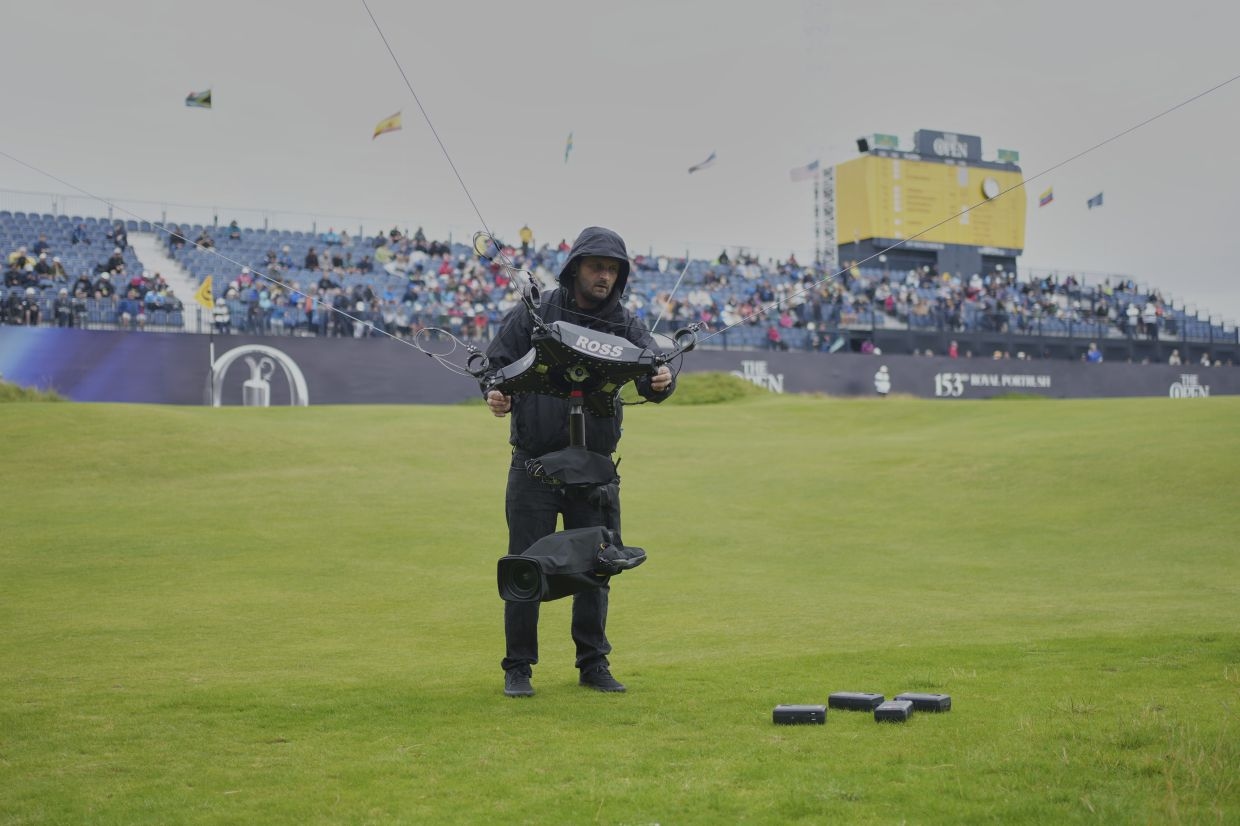 Spidercam technology brings golf's oldest major into the modern world