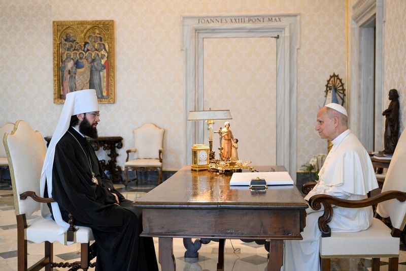Pope Leo meets Russian Orthodox Church official in Vatican