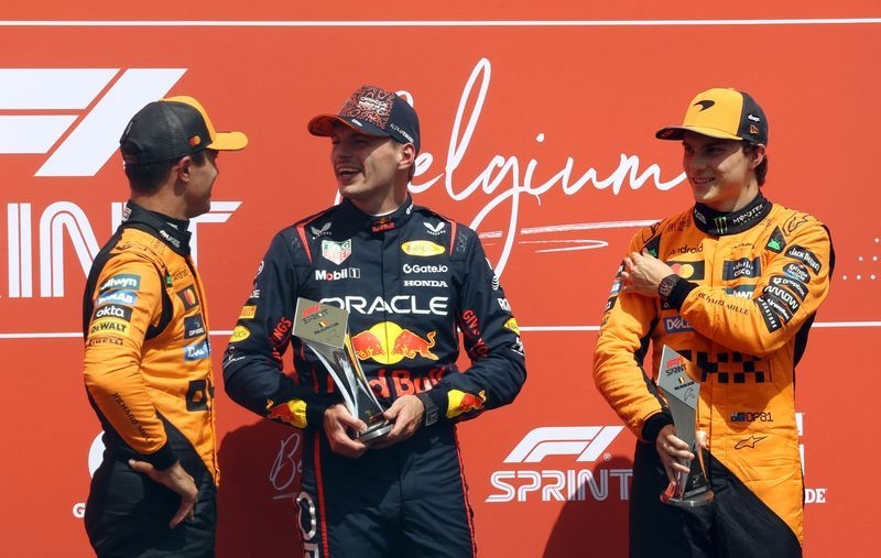 Motor racing-Norris takes pole in Belgium with Piastri second