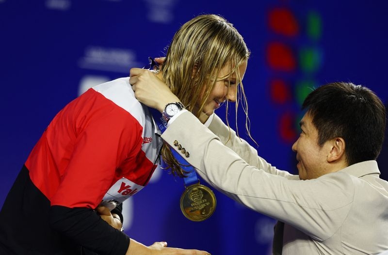 Swimming-Canada's McIntosh aces her 'biggest' night of world championships