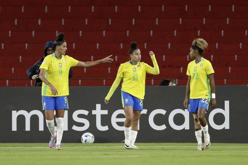Soccer-Brazil storm past Uruguay 5-1 to reach Women's Copa America final