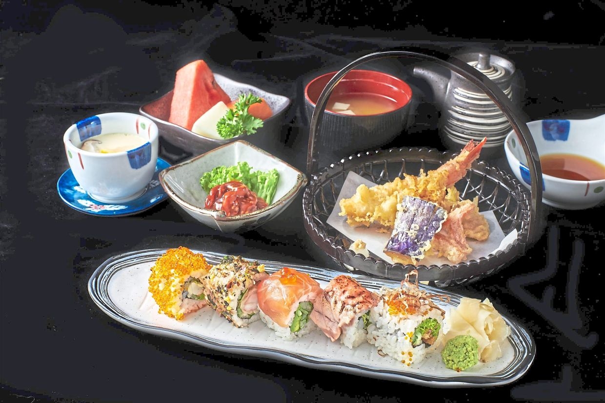 Rolling out sushi, tempura combos