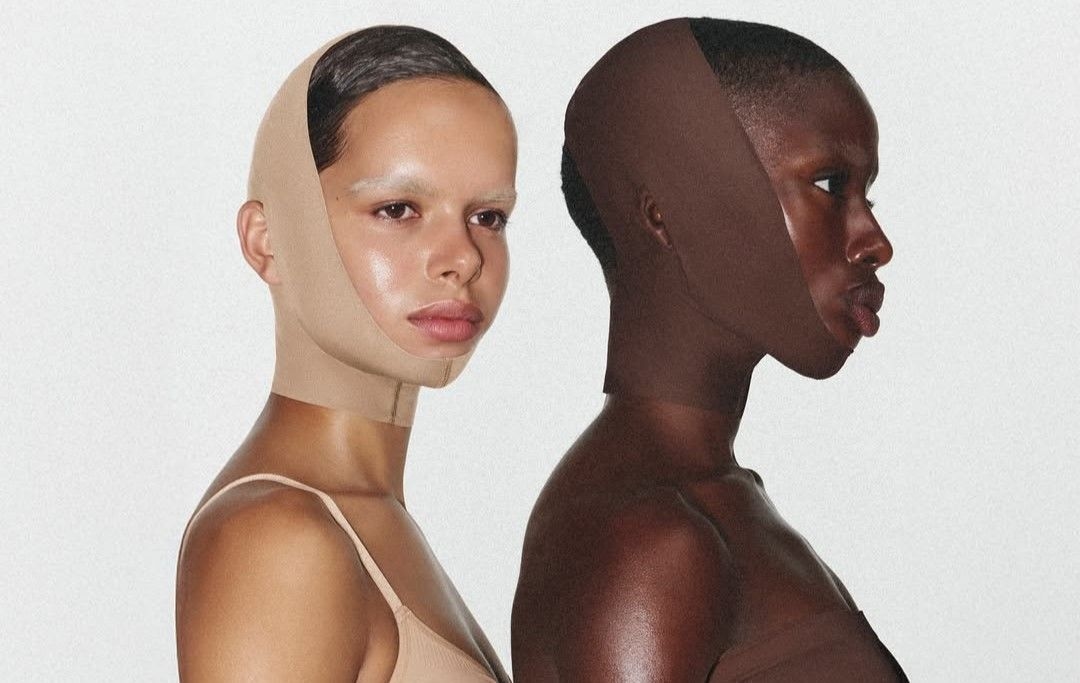 Kim Kardashian's face wrap for Skims fuels beauty pressure debate