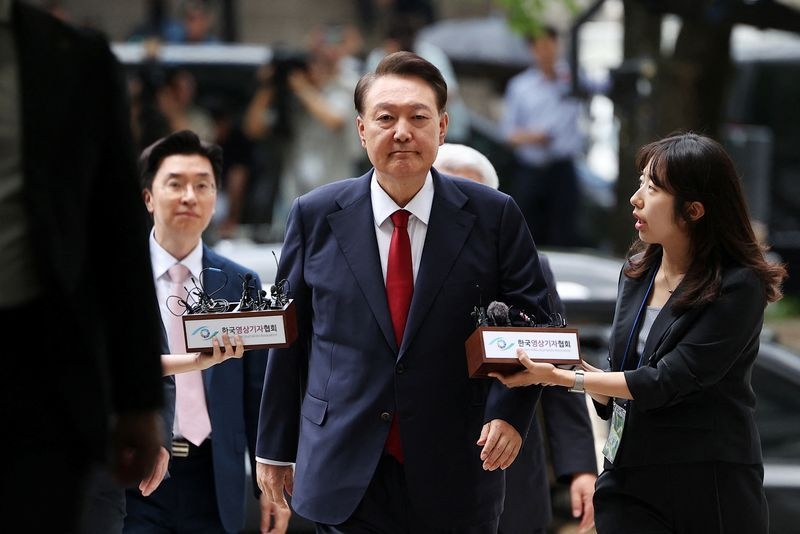 South Korea's ex-leader Yoon lay on floor of cell and refused to be questioned, prosecutors say