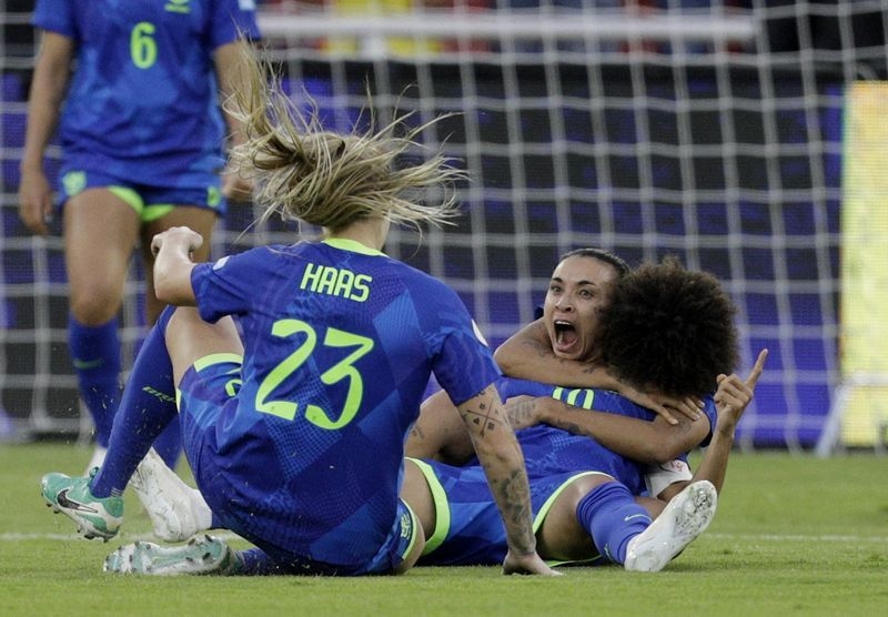 Soccer-Brazil beat Colombia in penalty shootout to win women's Copa America soccer title