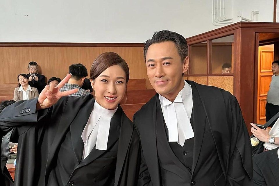 Actors Linda Chung and Raymond Lam make joint appearance in phone commercial