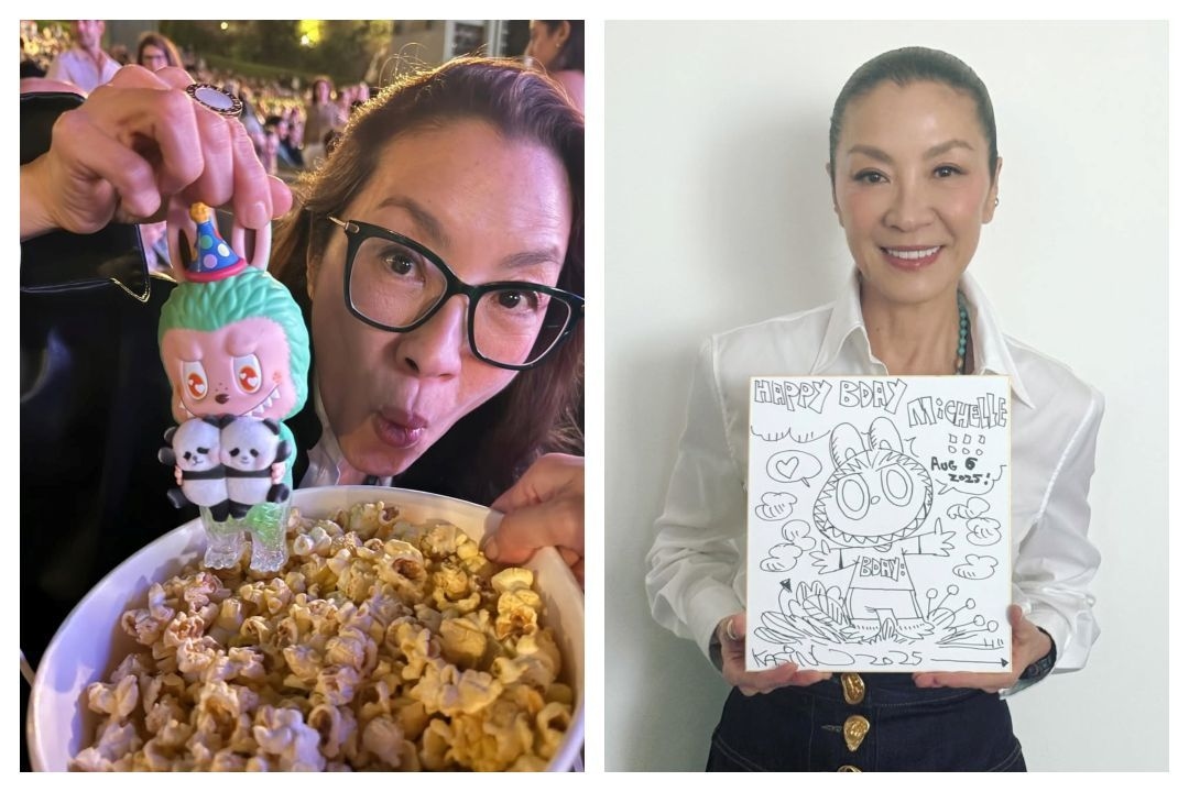 Michelle Yeoh celebrates 63rd birthday with limited-edition Labubu doll