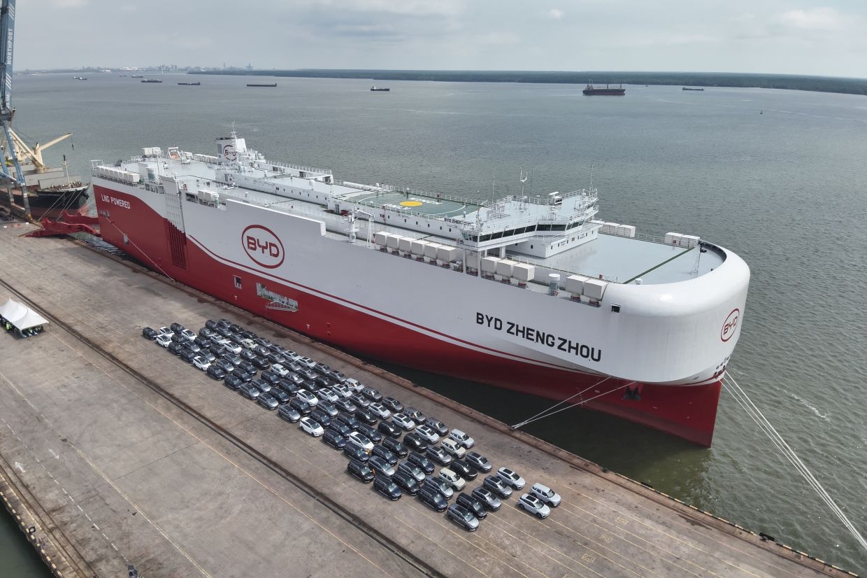 BYD's 7,000-unit capacity carrier vessel makes maiden voyage to Malaysia
