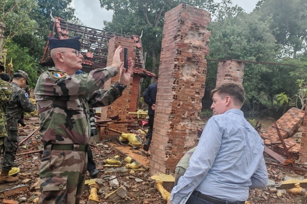 Military attachés inspect conflict-affected areas, sanctuaries in Cambodia