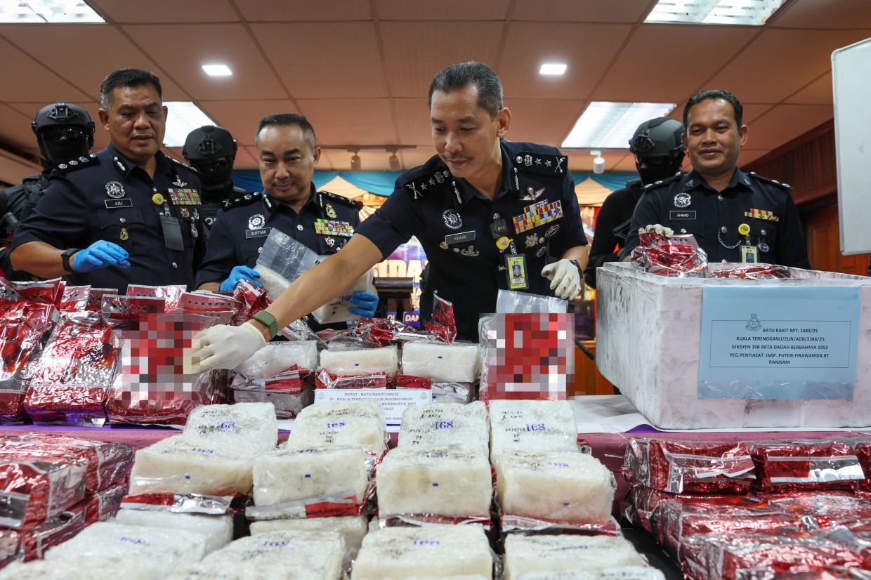 T'ganu cops seize nearly 200kg of meth worth RM6.3mil