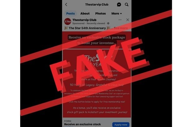 Beware fake FB pages and ‘membership club' scam ads impersonating The Star