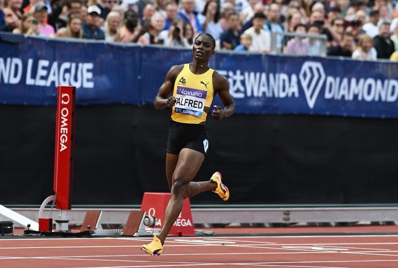 Athletics-Olympic 100m champion Alfred to miss Diamond League meets with injury