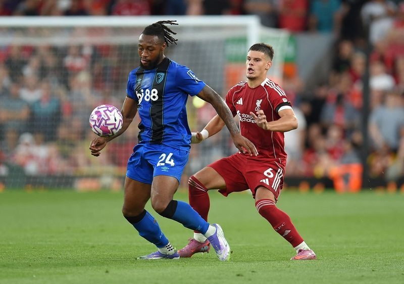 Soccer-Liverpool match halted after Bournemouth's Semenyo reports racist abuse from crowd