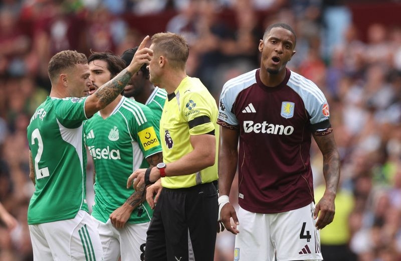 Soccer-Ten-man Villa earn 0-0 draw with Newcastle in their Premier League opener
