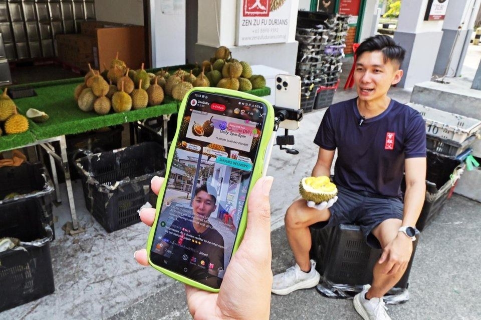 Six-figure sales each durian season: Why Singapore durian sellers are now live selling on TikTok