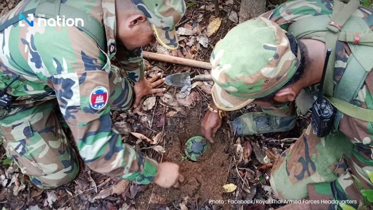 Royal Thai Navy uncovers evidence of Cambodian troops' use of landmines