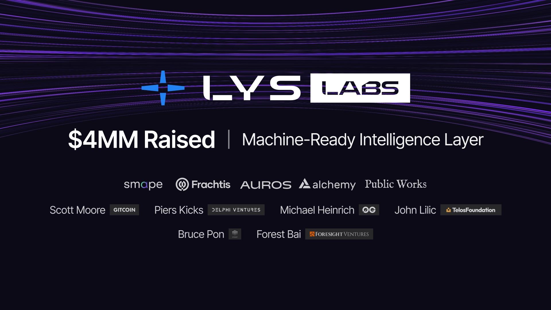 LYS Labs Raises $4M to Build Machine-Ready Intelligence Layer for Solana's Internet Capital Markets