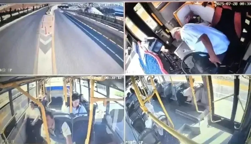 وفاة مفاجئة لسائق حافلة وراكب ينقذ الركاب بلحظة بطولية (فيديو)