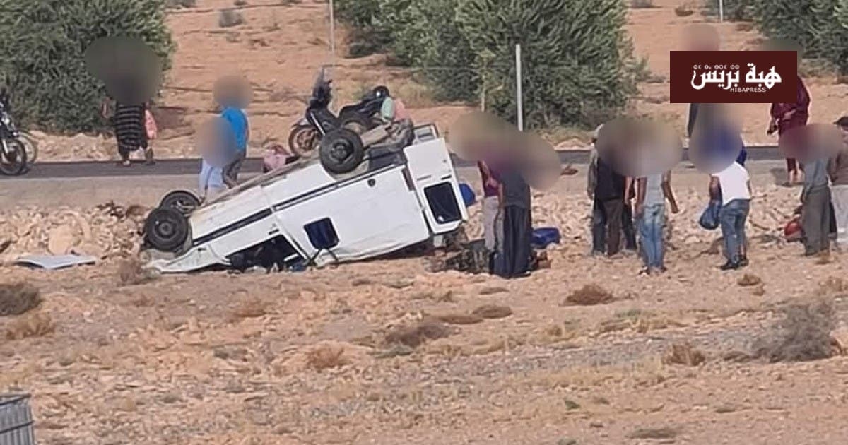 جرسيف .. إصابة 11 شخصاً في انقلاب سيارة بطريق الصباب