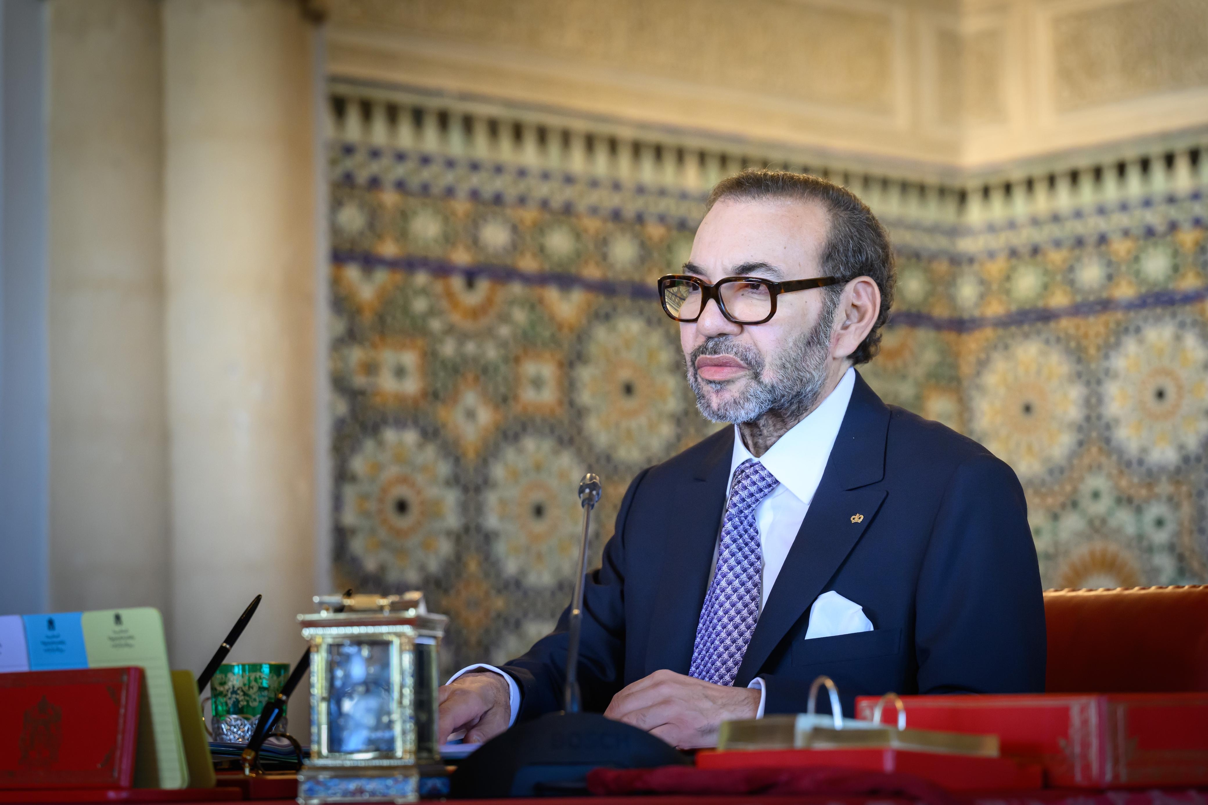 King Mohammed VI presides over a Council of Ministers