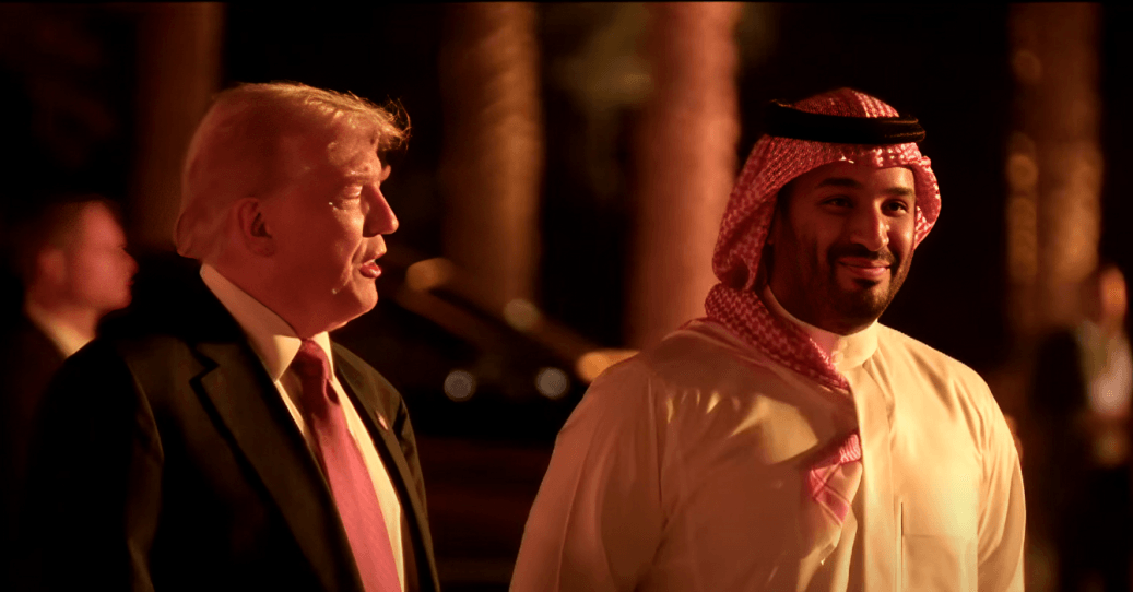 ولي العهد يستقبل الرئيس الأمريكي في الدرعية