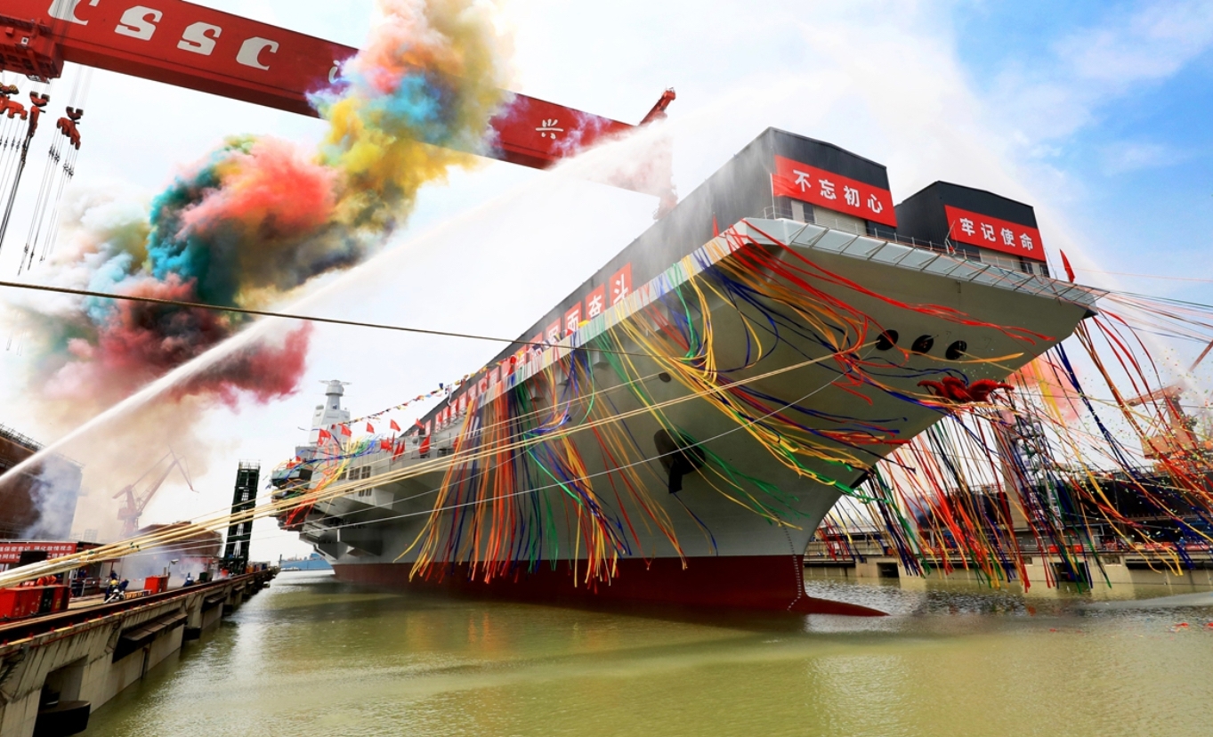 China's Fujian carrier flexes mass swarm attack power