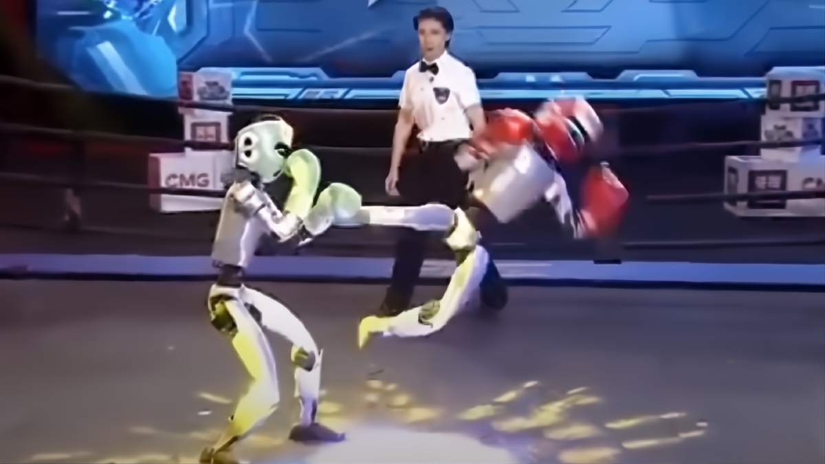 China stages first-ever humanoid robot kickboxing match
