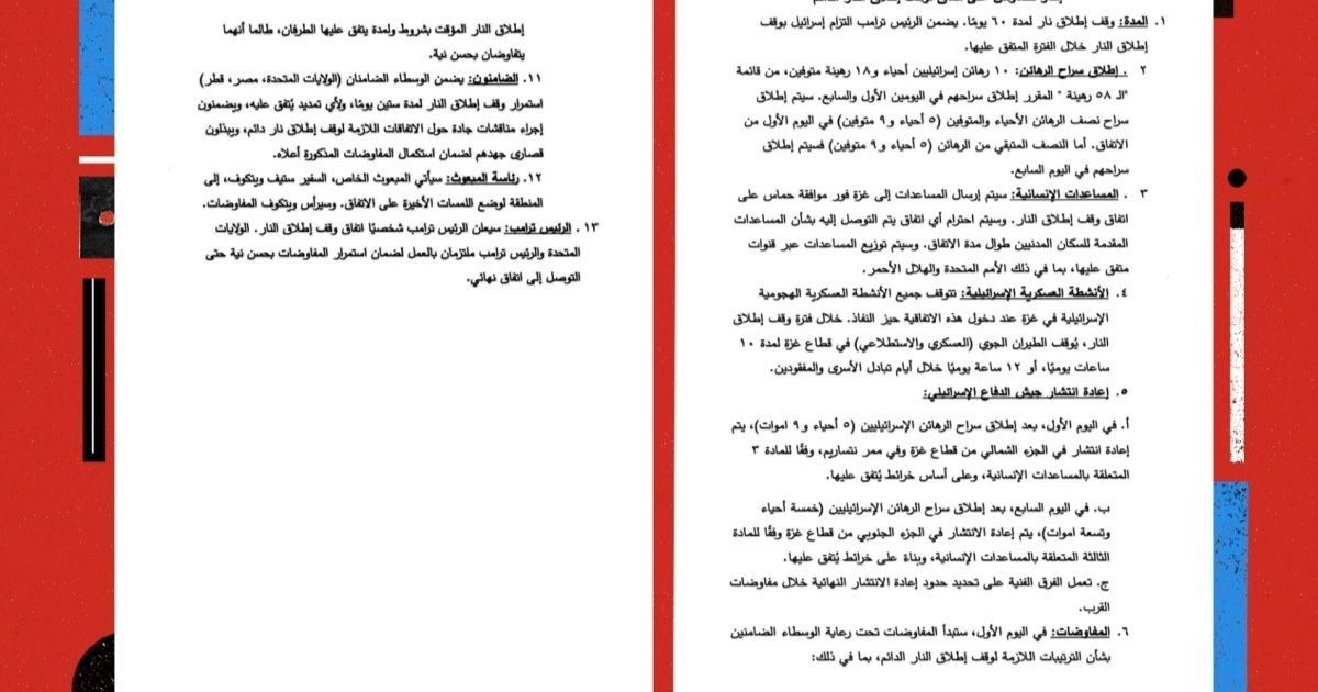 النص الكامل لوثيقة ويتكوف ورد حركة "حماس"