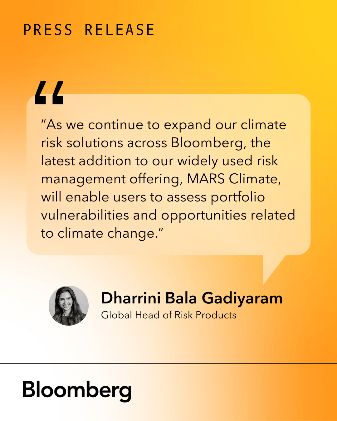 Bloomberg Launches Climate Risk Management Solution To Help Investors Evaluate The Financial Impacts Of Climate Change On Portfolios