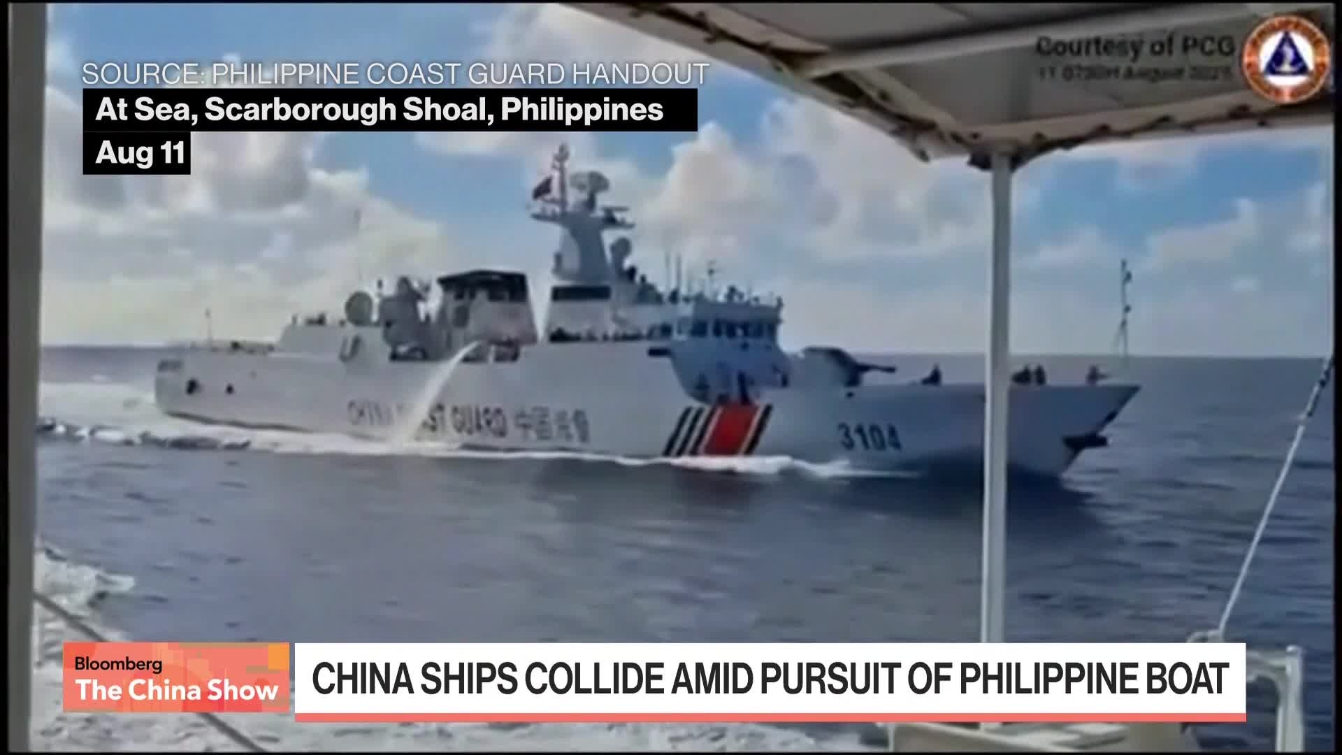China Ships Collide Amid Pursuit of Philippine Boat