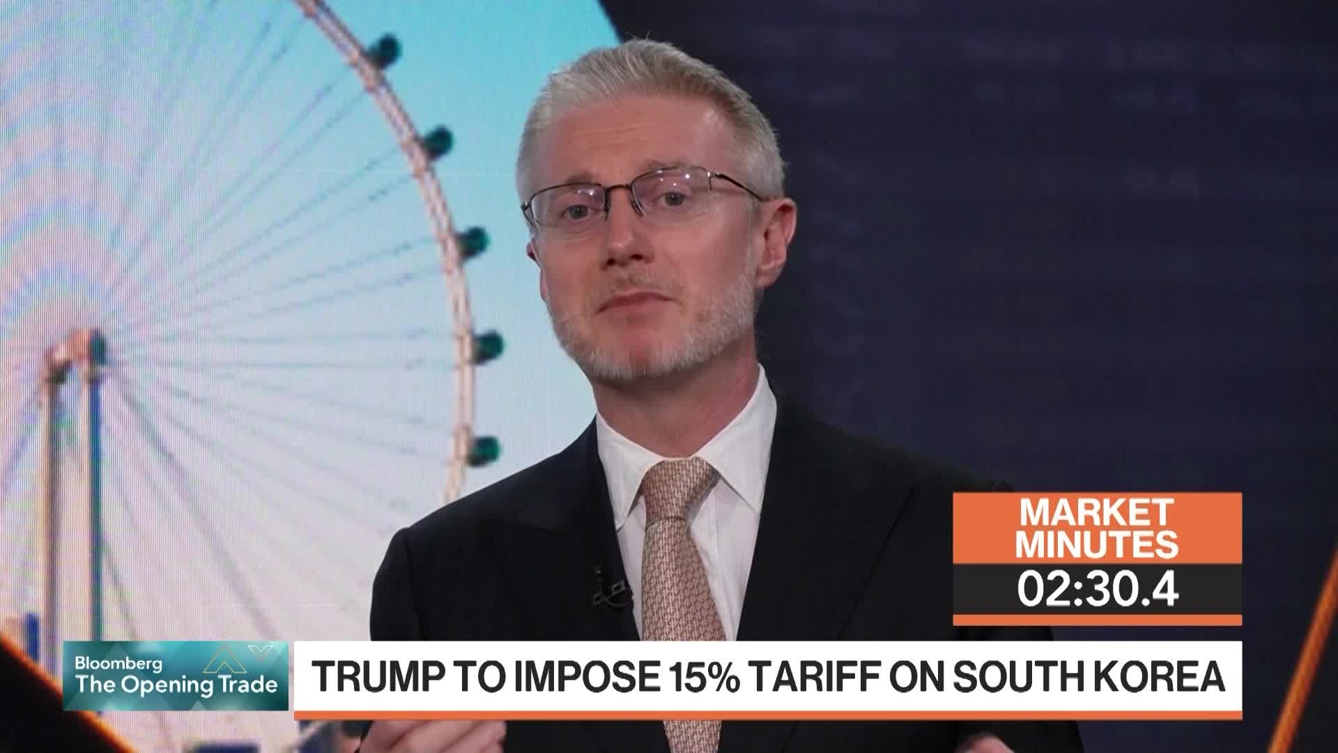 Korean Stocks Balk at Tariffs Japan Loved: 3-Minute MLIV