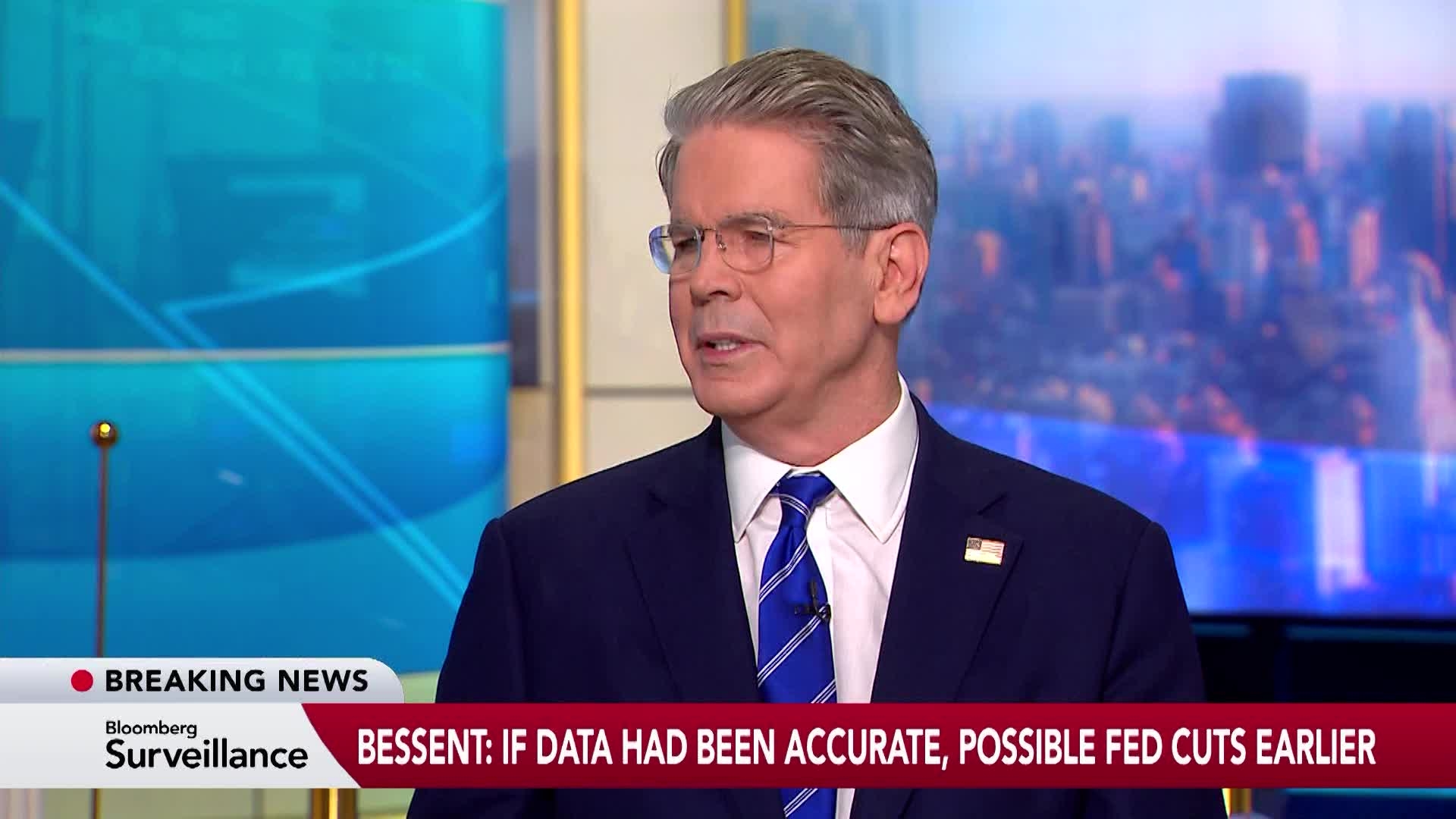 Bessent on Fed Rate Cuts, Nvidia Chips in China, Trump's Summit With Putin