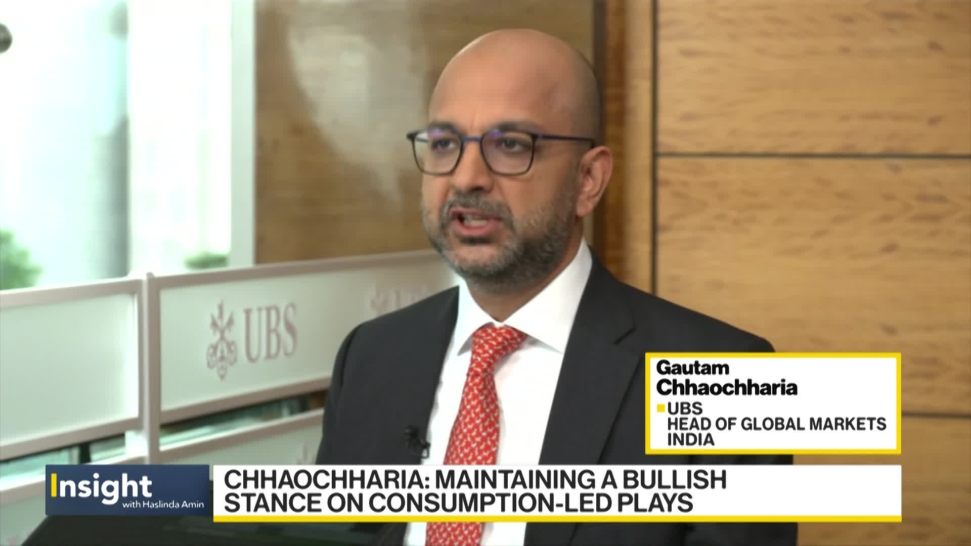 UBS' Chhaochharia on India Markets, Investment Strategy
