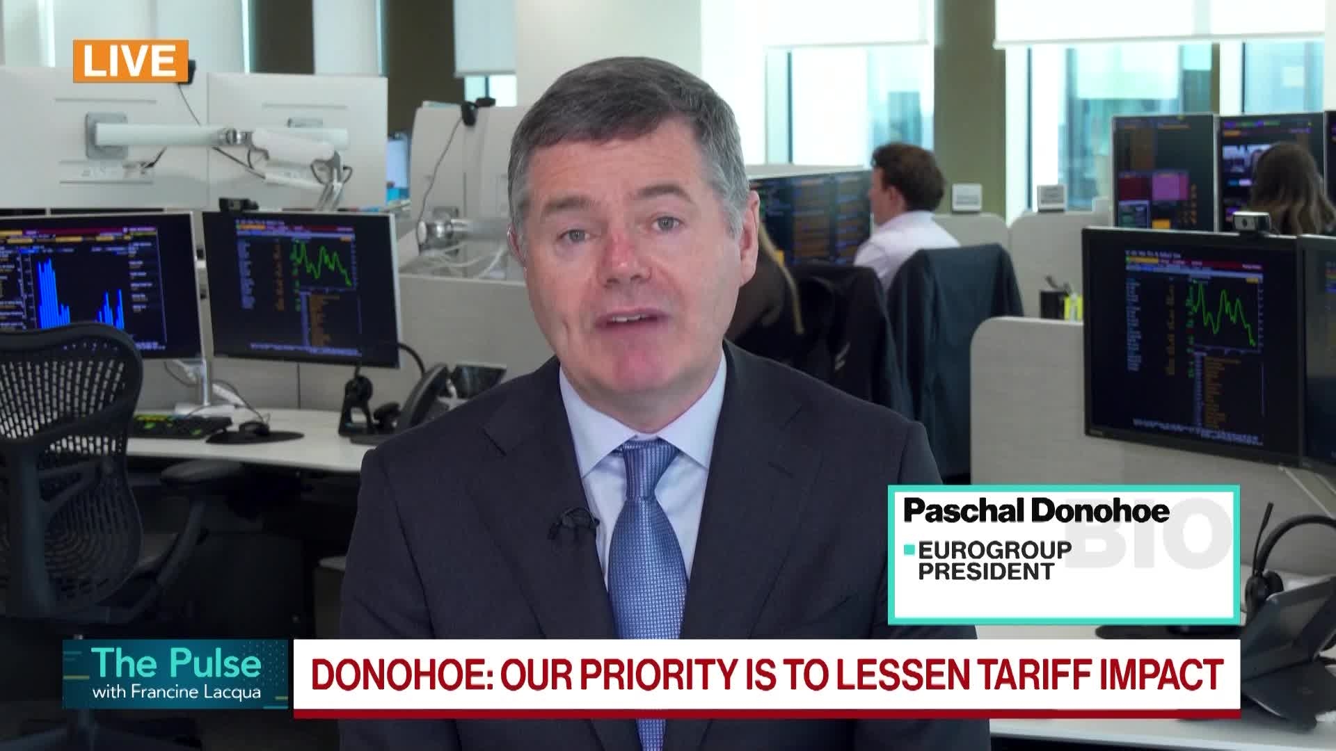 Ireland's Donohoe on Tariffs, Trade, Banking Union