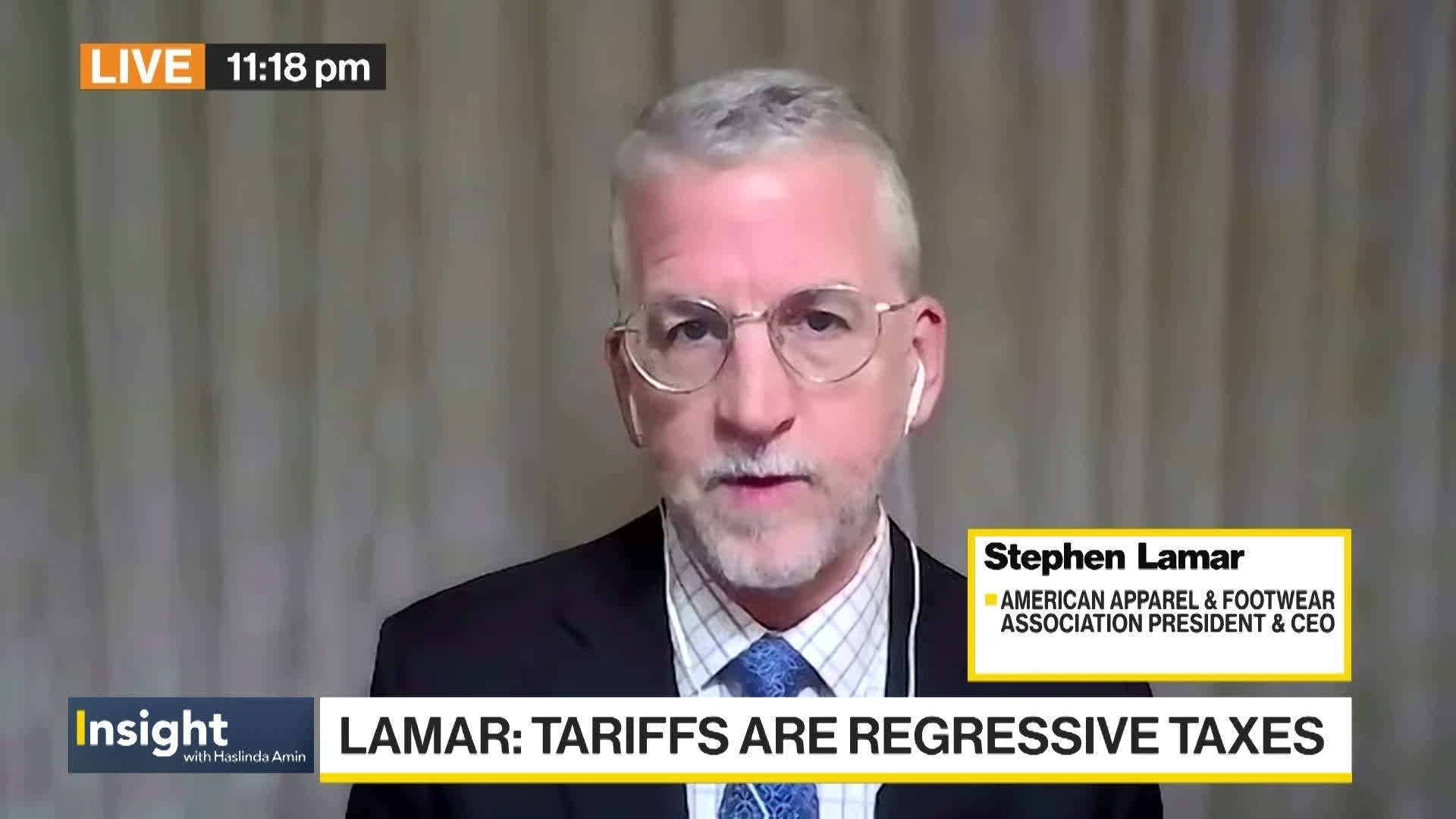 AAFA's Lamar Says Tariffs Are Regressive Taxes