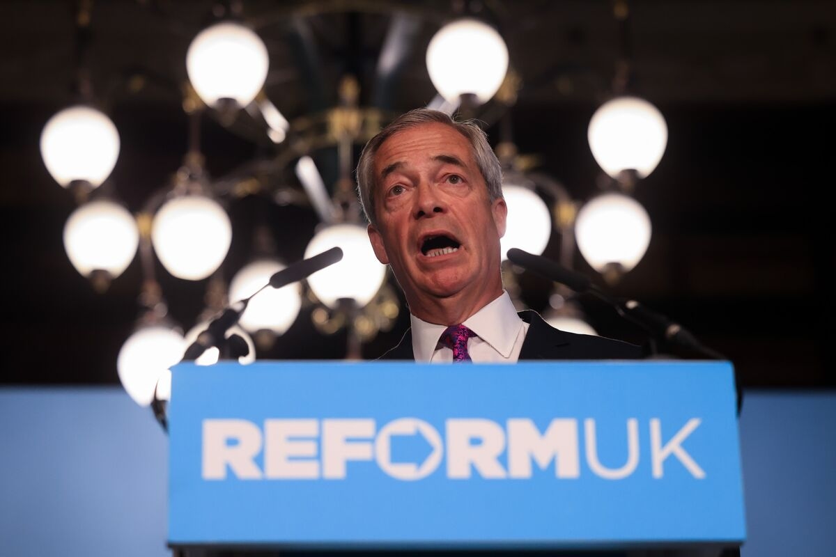 Farage's Reform on Track to Be Biggest UK Party, YouGov Says