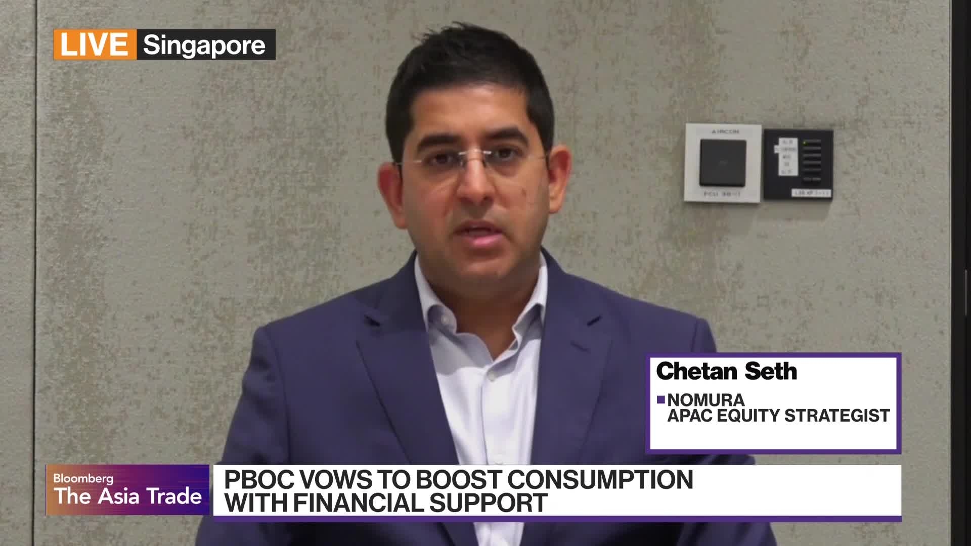 'Tactically Positive' on China Equities, Nomura's Seth Says