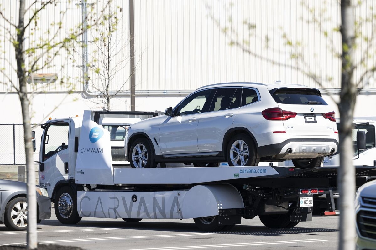 Carvana's 10,000% Rally From Low Deals $7 Billion Blow to Shorts