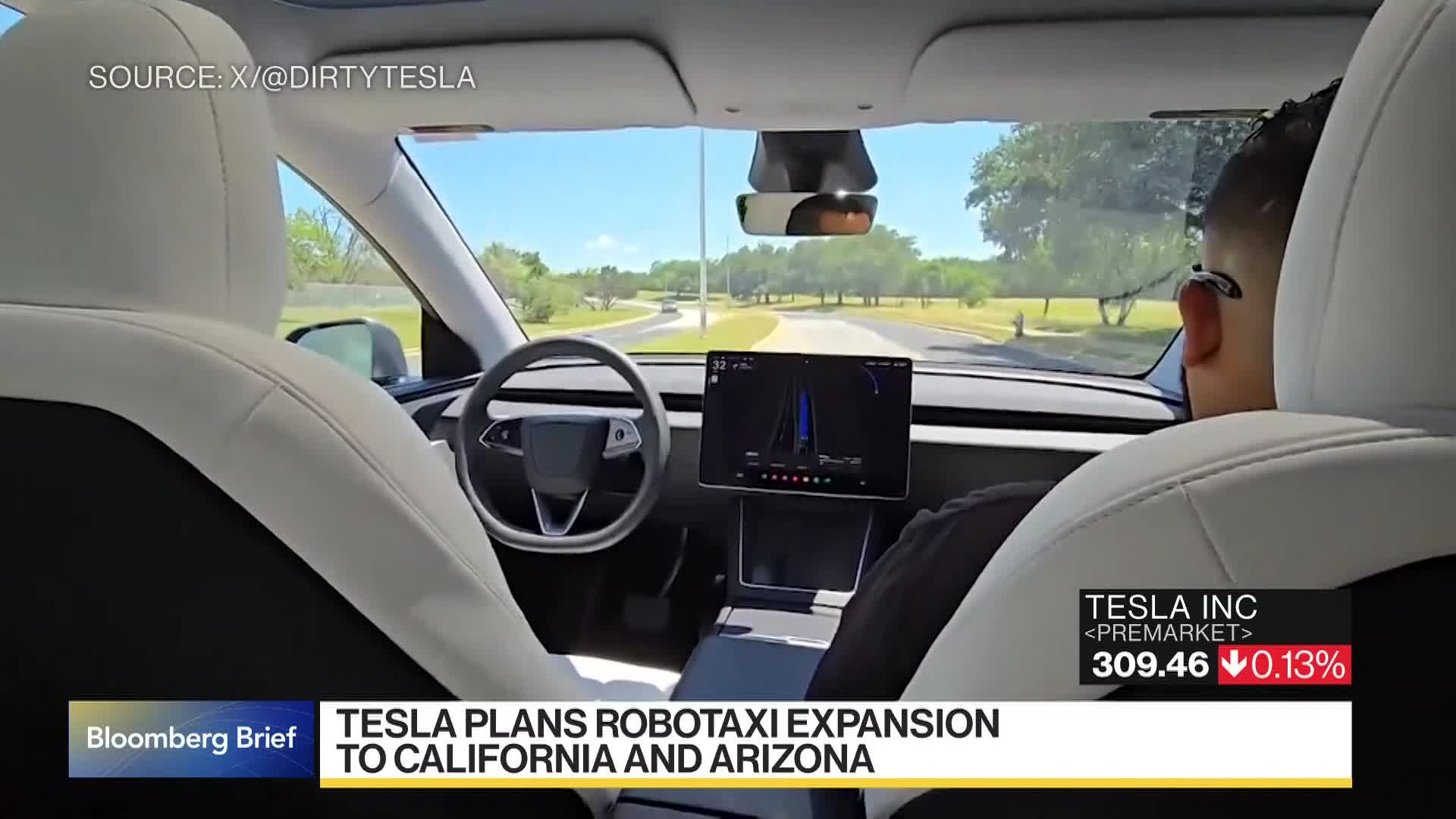 Tesla Aims to Bring Robotaxi to California, Arizona