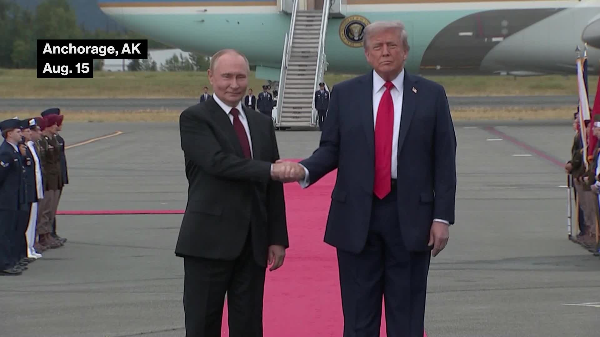 Trump Greets Putin on Tarmac in Alaska Ahead of Ukraine Summit
