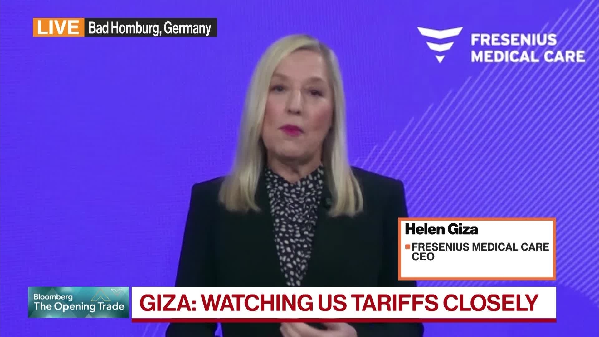 Fresenius Medical Care CEO Helen Giza on Trump Tariffs, Cost Cutting and Product Demand