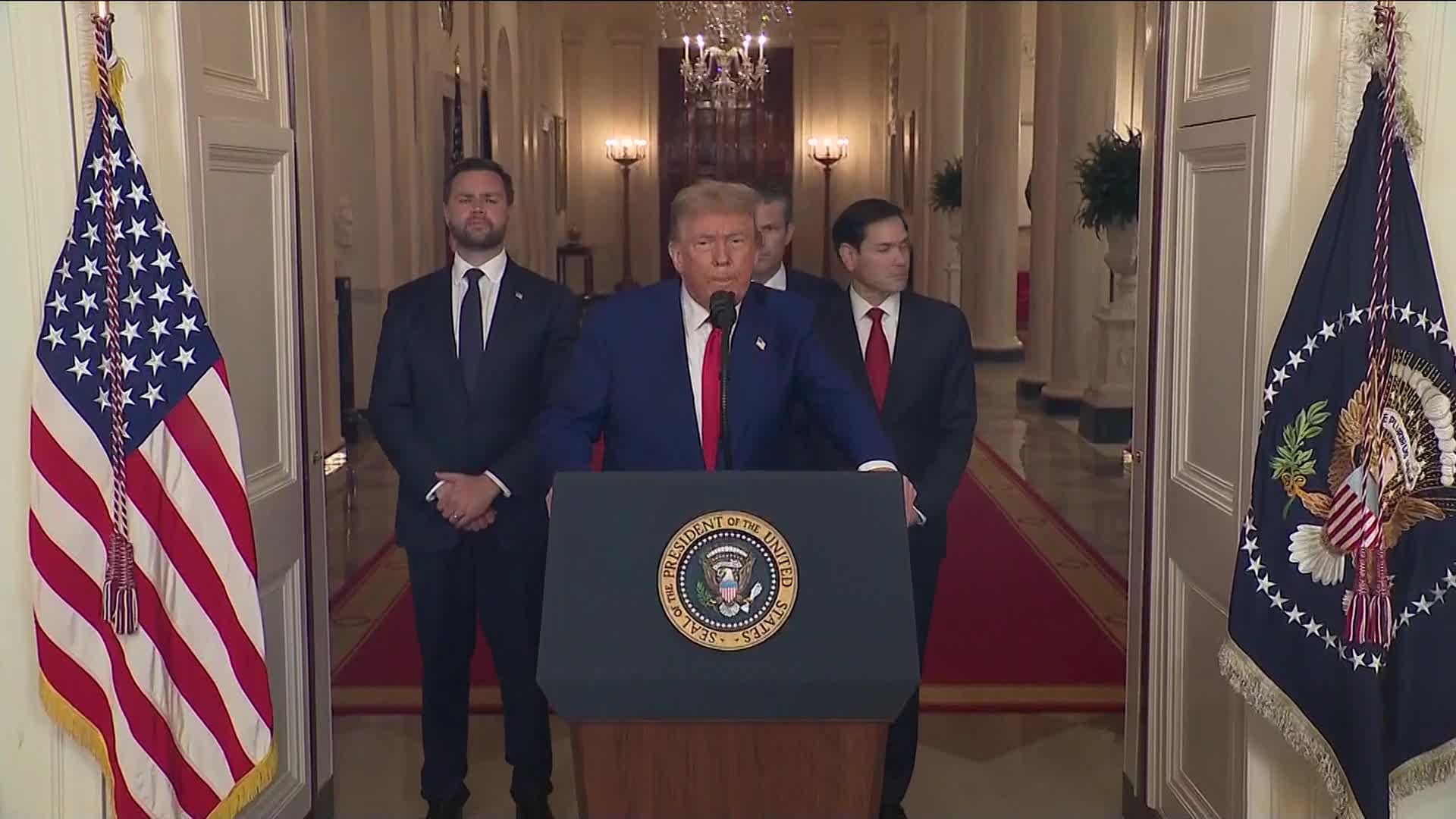 Trump Gives National Address on Iran Airstrikes