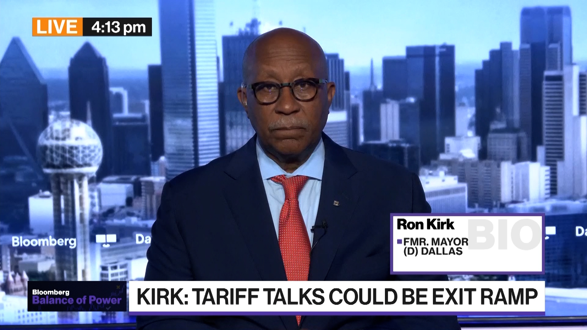 Kirk: Tariff Talks Could Be Exit Ramp