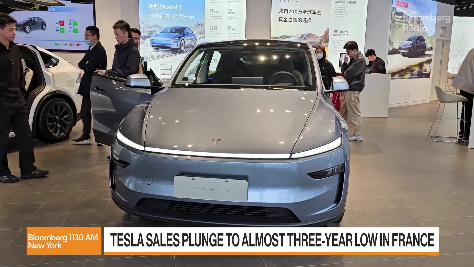 Tesla Sales Plunge to an Almost Three-Year Low in France