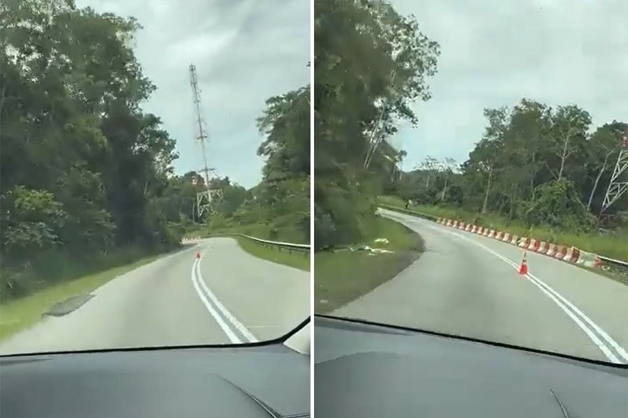 #NSTviral: Fresh road markings spotted at Gerik crash site