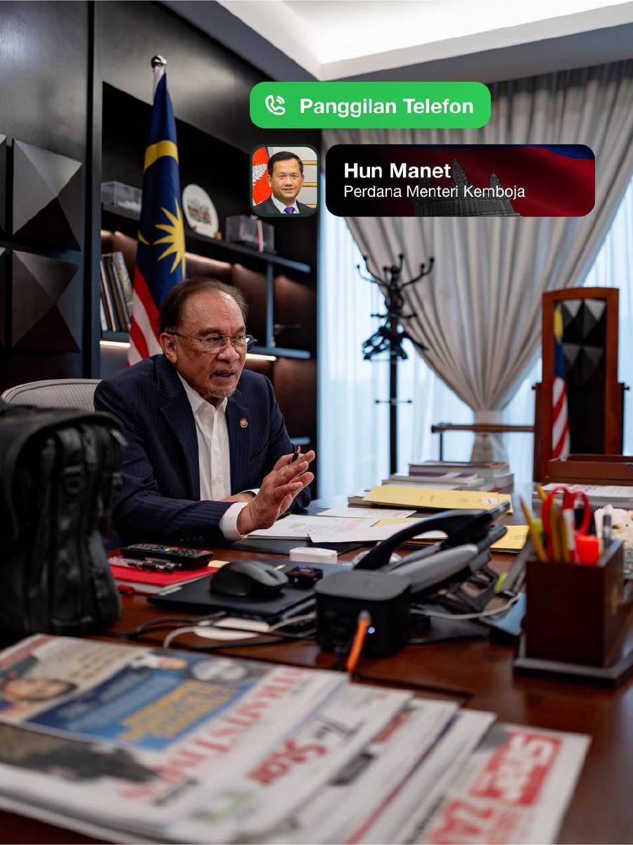 Anwar, Hun Manet discuss latest Cambodia-Thailand ceasefire developments