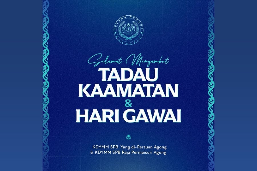 King, Queen extend greetings to Malaysians celebrating Kaamatan Festival and Gawai Day